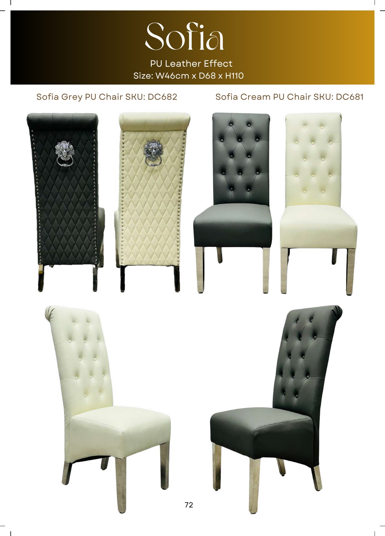 Sofia High Back Dining Chair in situ