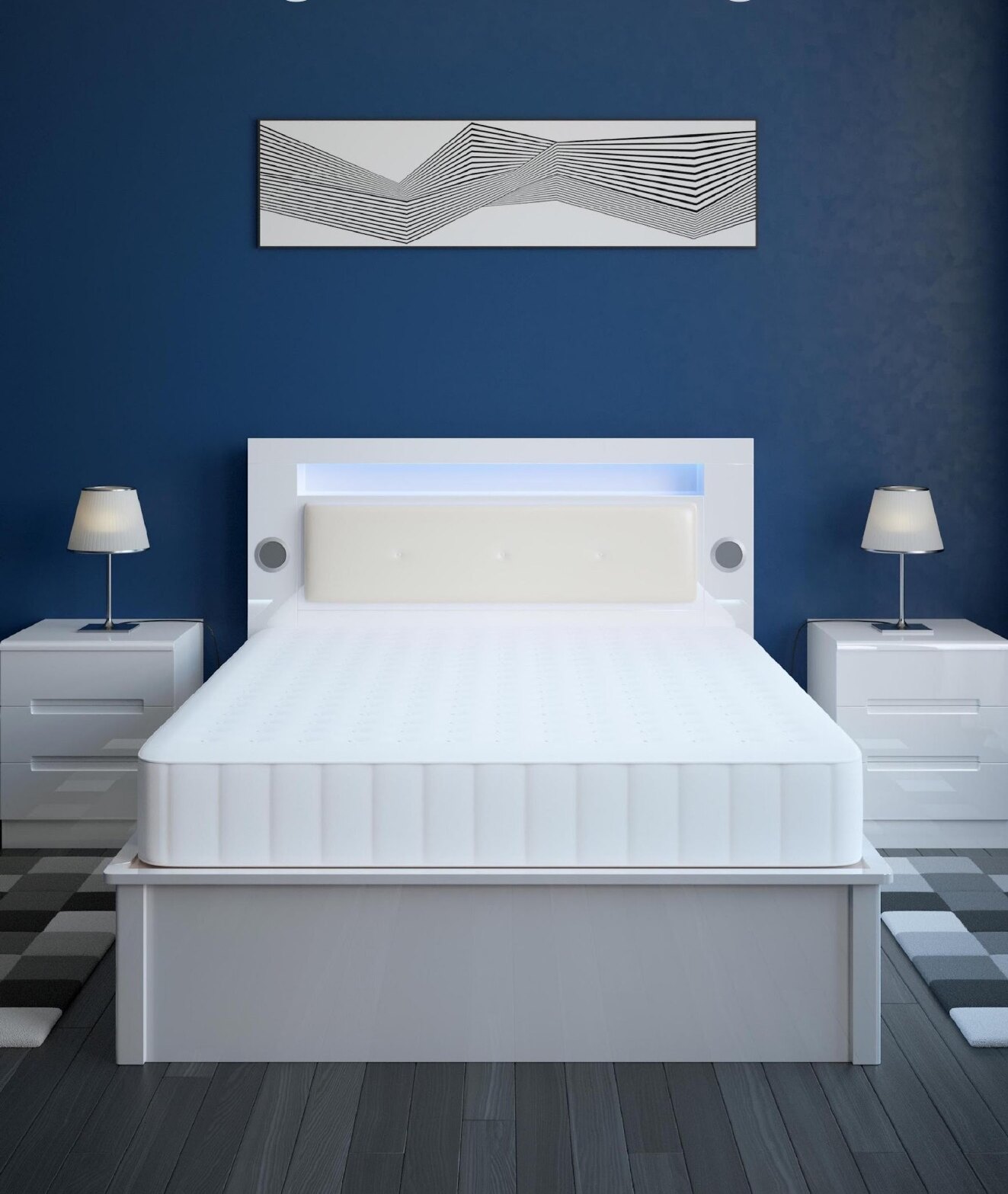 307 High Gloss Smart Storage Bed