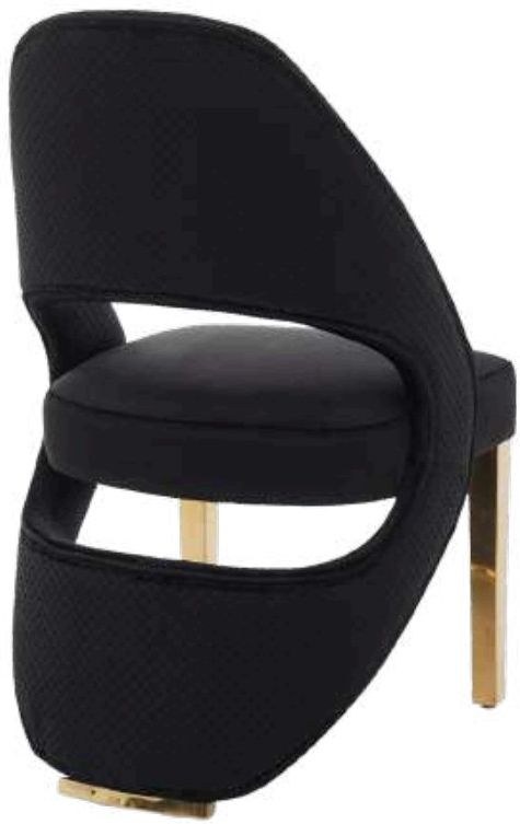 Santorini Black Shimmer & Gold Dining Chair