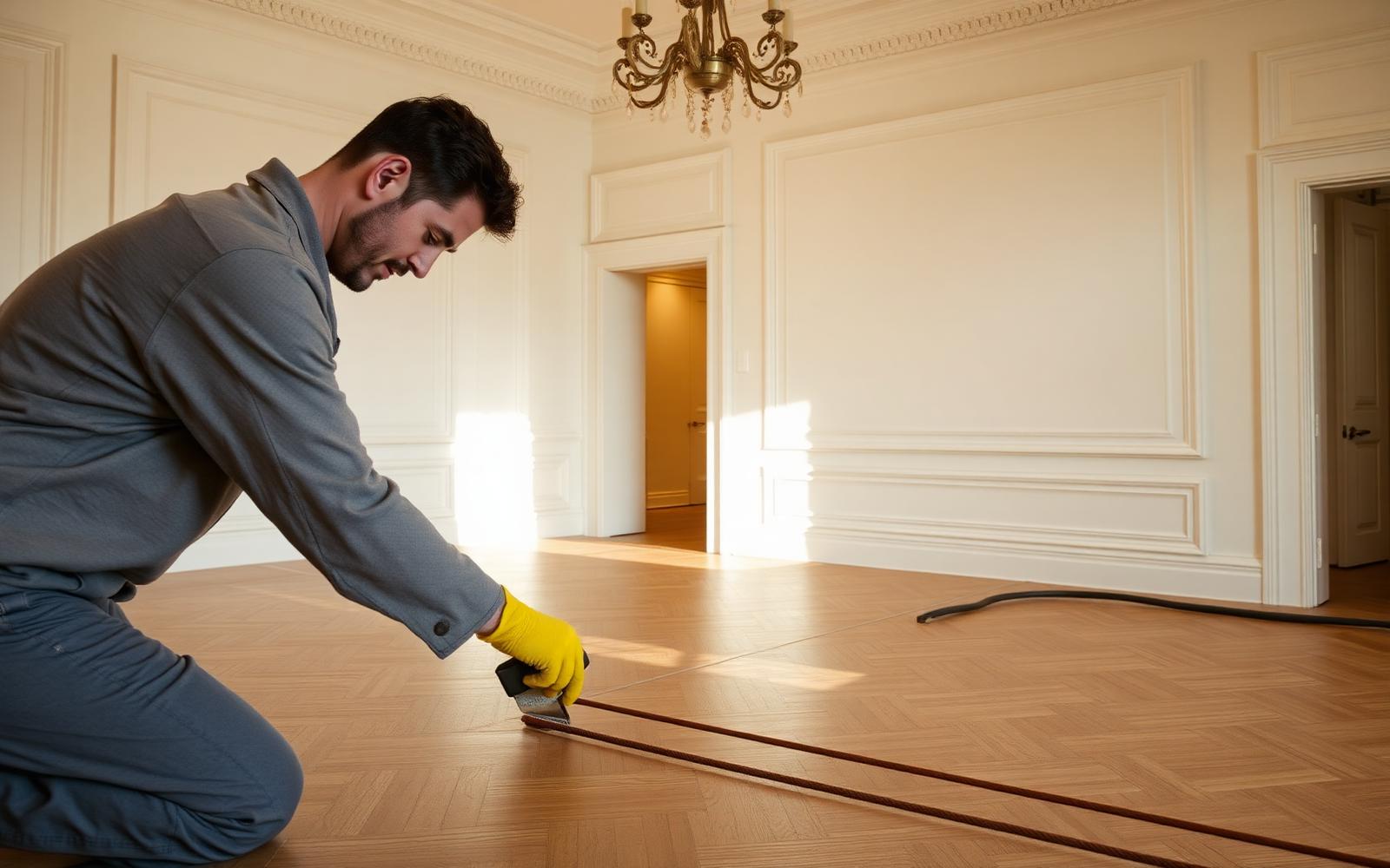 A JAHRA fitter installing furniture and flooring